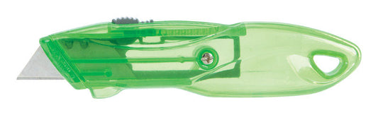 Home Plus 5-1/2 in. Retractable Utility Knife Green 1 pk (Pack of 12)