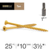 Deck Plus No. 10  x 3-1/2 in. L Star Flat Head Exterior Deck Screws 25 pk