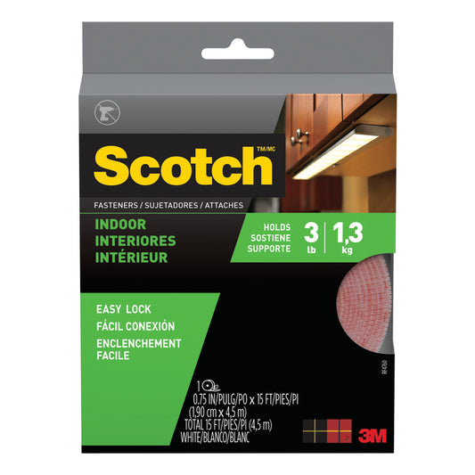 Scotch Large Plastic Hook and Loop Fastener 180 in. L 1 pk