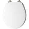 Mayfair Slow Close Round White Molded Wood Toilet Seat