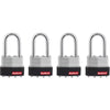 Kwikset 1-9/16 In. Laminated Steel Keyed Alike Padlock with 1-1/2 In. Hardened Steel Shackle 4KA