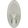 High & Mighty 3.5 in. L Satin Nickel Metal Oval Hook 25 lb. cap. (Pack of 4)