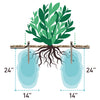 Deep Drip For 1/4 in. Tubing Drip Irrigation Watering Stake 14 in. H 1 pk