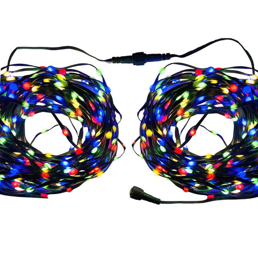 Celebrations Gold LED Micro Multicolored 200 ct String Christmas Lights 33 ft.