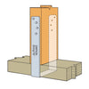 Simpson Strong-Tie 3.6 in. H X 1.3 in. W X 7.2 in. L Galvanized Steel Stud Plate