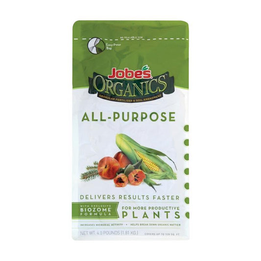 Jobe's Organics All Purpose Granules Organic Plant Food 4 lb. (Pack of 6)