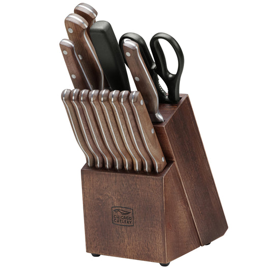Chicago Cutlery Stainless Steel/Wood Knife Set 15 pc.