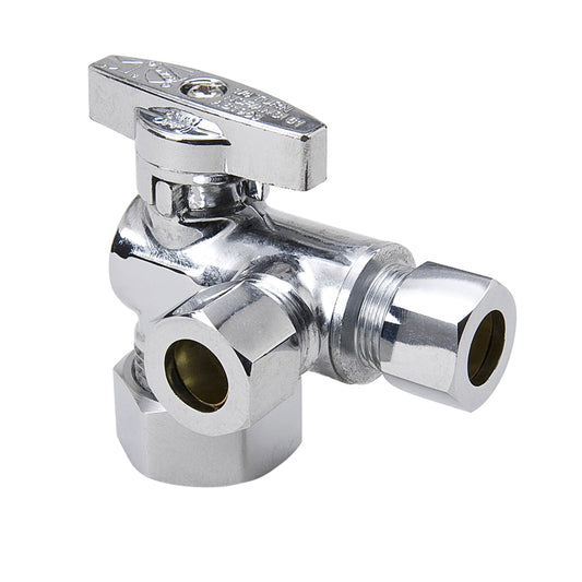 BK Products ProLine 5/8 in. Compression X 3/8 in. Compression Brass Angle Stop Valve