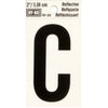 Hy-Ko 2 in. Reflective Black Vinyl Letter C Self-Adhesive 1 pc. (Pack of 10)