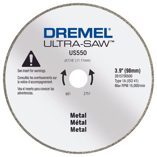Dremel Ultra-Saw 3.9 in. Diamond Grit Metal Blade 1 pc.