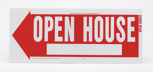 Hy-Ko English Open House Sign Plastic 10 in. H x 24 in. W (Pack of 5)
