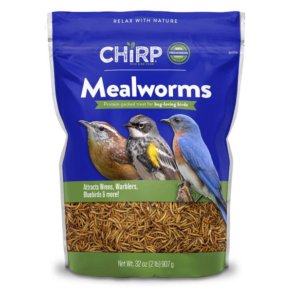 Alimento para aves silvestres de gusanos de la harina Chirp 32 oz