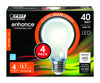 Feit Enhance A19 E26 (Medium) Filament LED Bulb Soft White 40 Watt Equivalence 4 pk