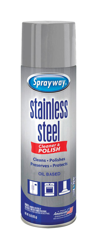 Sprayway SW841R 20 Oz Aerosol Stainless Steel Polish & Cleaner