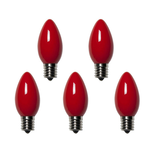 Holiday Bright Lights Incandescent C9 Red 25 ct Replacement Christmas Light Bulbs 0.08 ft.