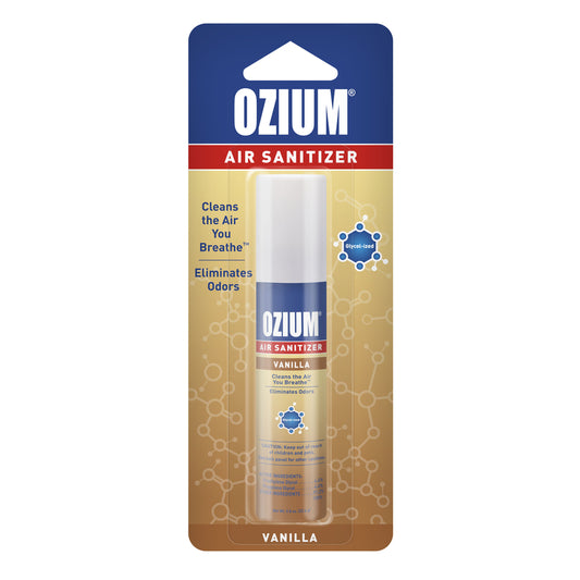 Ozium Pale Yellow Vanilla Scent Aerosol Spray Liquid Air Sanitizer 0.8 oz.