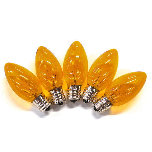Holiday Bright Lights Incandescent C9 Orange 25 ct Replacement Christmas Light Bulbs 0.08 ft.