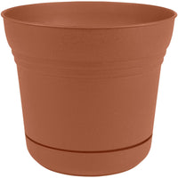 Bloem Llc 3 gal. Capacity Terra Cotta Saturn Planter 12.2 L x 10.7 H x 12.2 W in. with Saucer