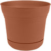 Bloem Llc 3 gal. Capacity Terra Cotta Saturn Planter 12.2 L x 10.7 H x 12.2 W in. with Saucer
