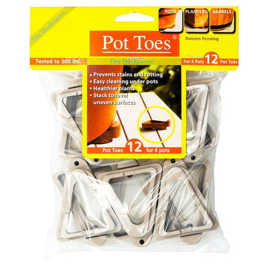 Down Under 0.5 in. H Gray Plastic Pot Toes