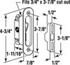 Prime-Line Wood Tone Aluminum Indoor and Outdoor Door Lock Keeper - Open Box