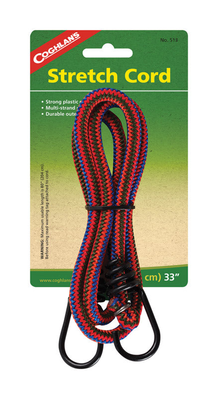 Coghlan's Multicolored Bungee Stretch Cord 33 in. L X 0.315 in. 99 lb 1 pk