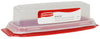 Rubbermaid Red Plastic Snap Fit Lid Dishwasher Safe Airtight Butter Dish 3.1 W x 2.1 H x 7.8 L in.