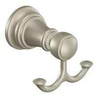 BRUSHED NICKEL DOUBLE ROBE HOOK