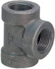 Anvil 1-1/4 in. FPT X 1-1/4 in. D FPT 1-1/4 in. D FPT Black Malleable Iron Reducing Tee - Open Box