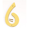 Hy-Ko 4 in. Brass Gold 6 Number Nail-On (Pack of 10)