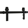National Hardware Designer Matte Black Steel Barn Door Hanger Kit 1 pc