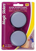 Magic Sliders Gray 2-3/8 in. Adhesive Plastic Sliding Discs 4 pk - Deal of The Week