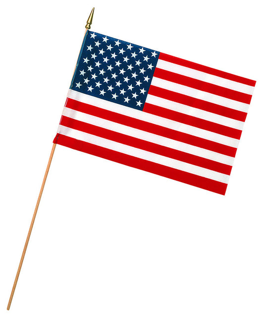 Valley Forge American Flag 12 in. H x 18 in. W (Pack of 48)