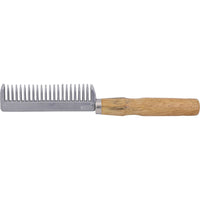 Aluminum Tail Comb W/Wood Handle