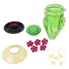 Perky Pet Hummingbird 32 oz Glass/Metal Cactus Top-Fill Bird Feeder 5 ports (Pack of 2)