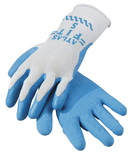 Atlas Showa Atlas Fit Unisex Indoor/Outdoor Rubber Latex Coated Work Gloves Blue/Gray XL 1 pair (Pack of 12)