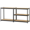Casa Solutions Black Steel 5-Tier 1000 lbs. Capacity Shelving Unit 72 H x 36 W x 18 D in.