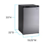 Avanti 4.4 cu ft Black/Silver Stainless Steel Compact Refrigerator 228 W