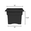 Bloem Veranda 11.25 in. H X 14 in. W X 13.98 in. D Plastic Planter Box Black