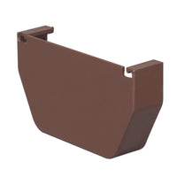Amerimax Contemporary Brown Vinyl Gutter End Cap 5.8 in. L x 5.8 in. H x 4.5 in. W (Pack of 20)