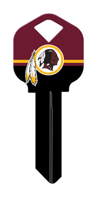 HILLMAN Washingto Redskins Painted Key House/Office Universal Key Blank 66/KW1 Single sided (Pack of 6)