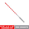 Diablo SPEEDemon 3/16 in. X 6 in. L Carbide Tipped Red Granite Hammer Drill Bit Hex Shank 1 pk (Pack of 5)