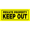 Hillman English Yellow Private Property Sign 6 in. H X 15 in. W (Pack of 6)