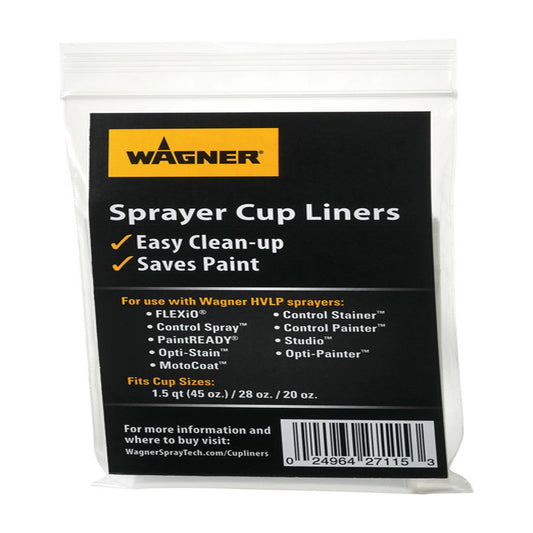 Wagner Plastic Cup Liners 45 oz. for Paint Sprayer
