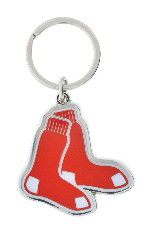 Hillman Boston Red Sox Metal Silver Decorative Key Chain (Pack of 3).
