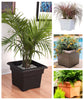 Bloem Veranda 14.25 in. H X 18 in. W X 18 in. D Plastic Traditional Planter Box Charcoal - Deal of The Week