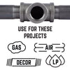 BK Products 1 in. FPT  x 1 in. Dia. FPT Black Malleable Iron Tee