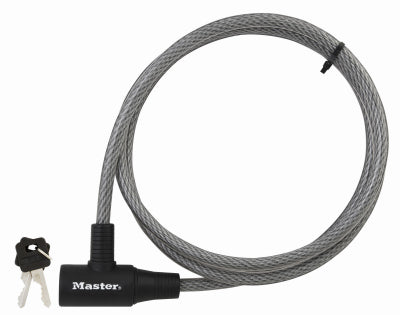Master Lock 3/8 in. W X 6 ft. L Vinyl Covered Steel Pin Tumbler Locking Cable