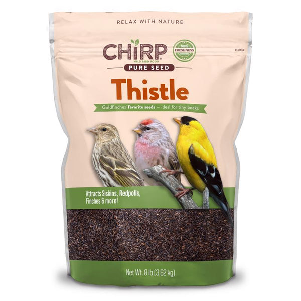 Alimento para aves silvestres Chirp Pure Seed de semillas de cardo, 8 lb
