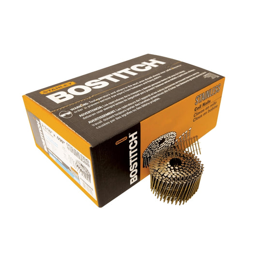 Bostitch 2-3/16 in. 11 Ga. Wire Coil Stainless Steel Siding Nails 15 deg 3,600 pk
